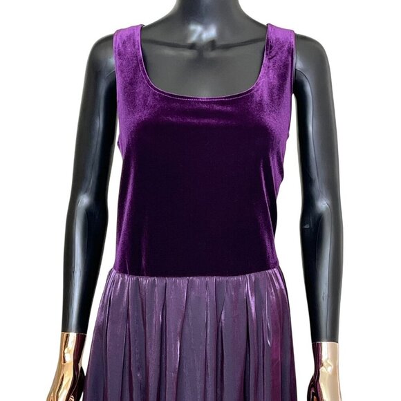 Jessica Howard Purple Velvet & Shimmer Evening Gown - Size 14 - Picture 4 of 10